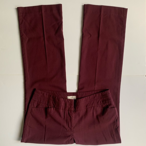 Vintage Ann TAYLOR LOFT burgundy low rise trousers - Picture 2 of 7